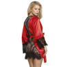Subblime - 954024 Caraco Dos Transparent En Dentelle + String Rouge/Noir L/Xl